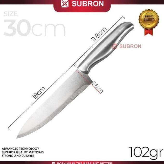 SUBRON Kitchen Chef Knife Stainless Steel 28 cm 30 cm 32 cm - 32 cm