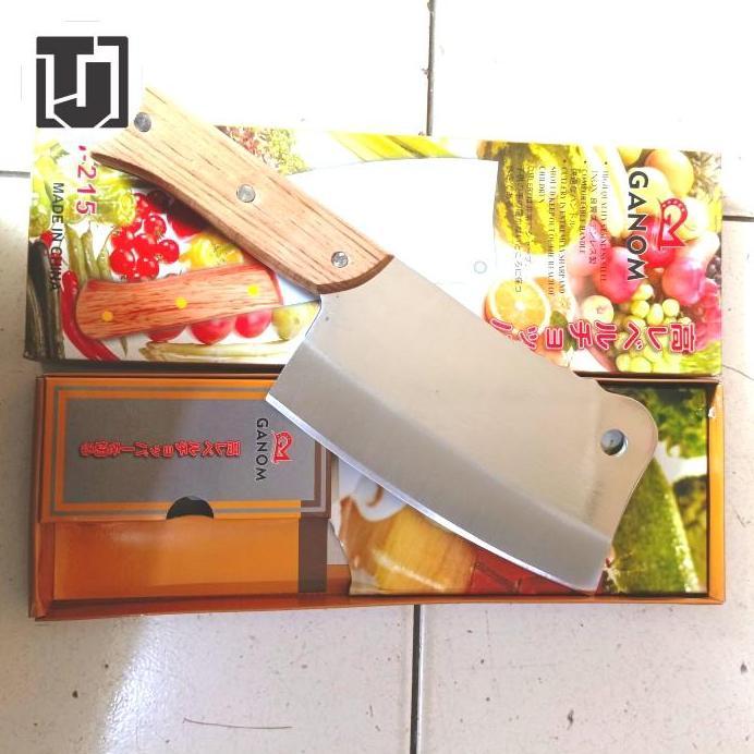 Pisau Golok Besar Stainlis Steel Gagang Kayu Tajam/Golok Luji