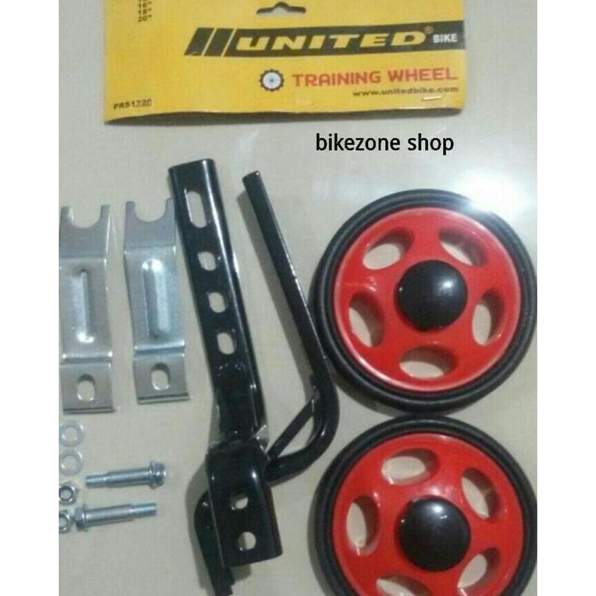 Roda Samping Training Wheel United 12 14 16 18 20 inch sepeda