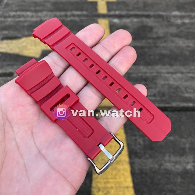 Strap Casio Gshock AW 591 / AW591 Merah Aftermarket