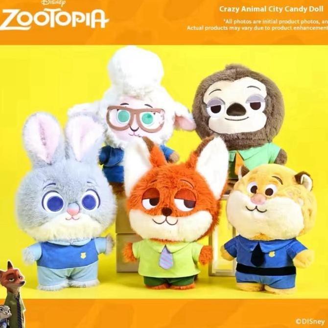 Boneka Zootopia Original Disney Genuine Mainan Boneka Zootopia Judy Clawhauser Nick