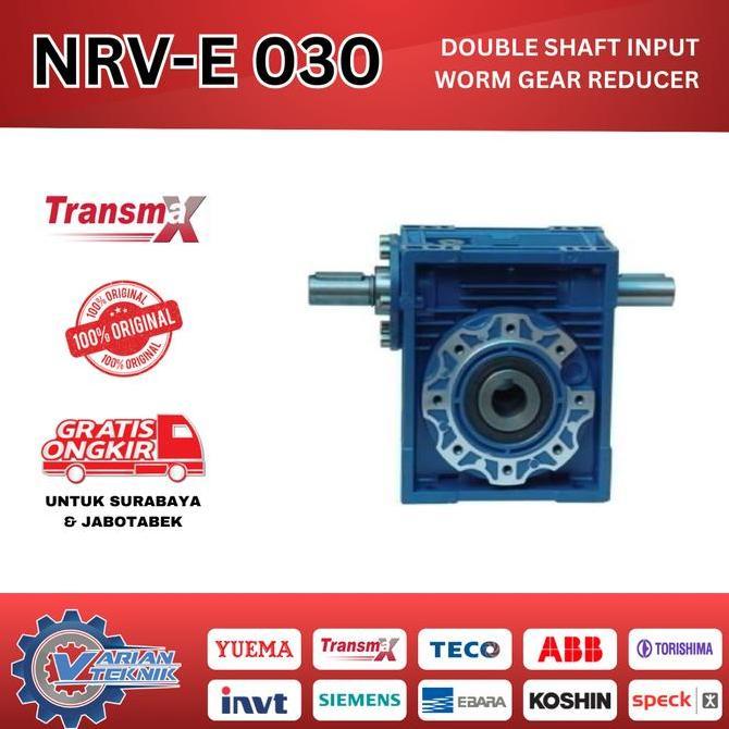 Worm Gear Nrv-E 030 Ratio 7,5 - 100 Transmax/ Gear Box Nrv 030