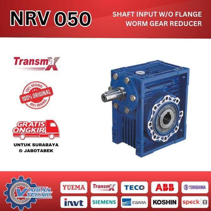 Worm Gear Nrv 050 Ratio 7,5 - 100 Transmax/ Gear Box Nrv 050