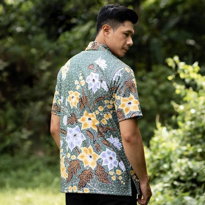 Kemeja Batik Lengan Pendek - Magani Nosweat - Forest Bloom