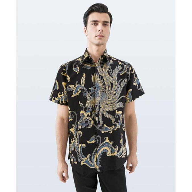 DANAR HADI - Kemeja Batik PE Peksi Kencono - 2PKKN.78.0225 - Hitam Cream