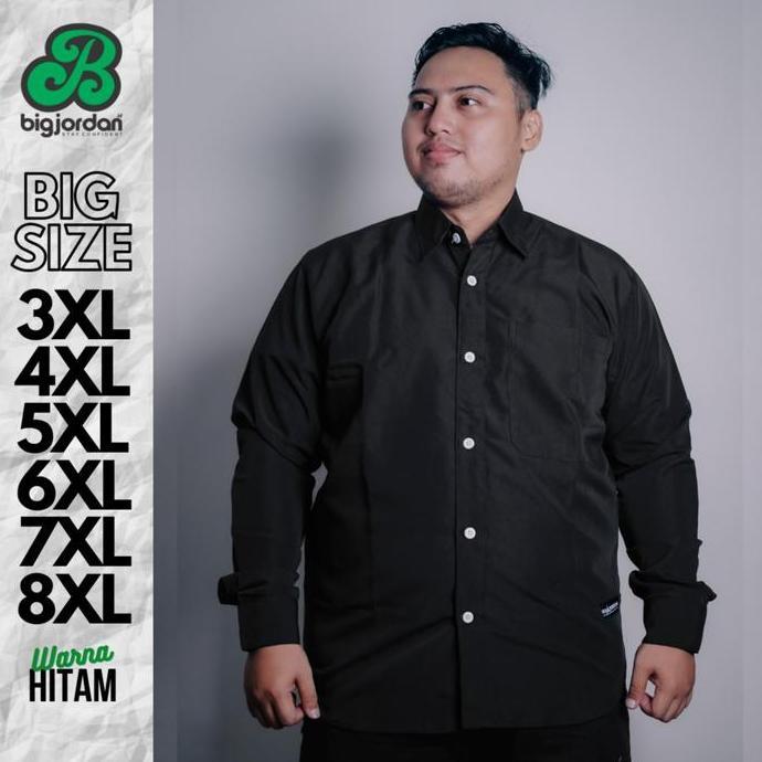 kemeja lengan panjang pria bsize 6XL 5XL 4XL jumbo