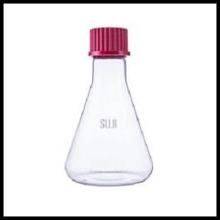 SUJI Bottle Conical Glass 250 ml Botol Gelas Kopi Teh Saus Bumbu Red best seller