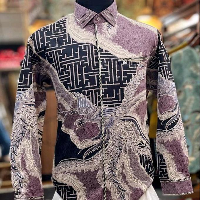batik pria lengan panjang premium exclusive mewah motif batik tulis