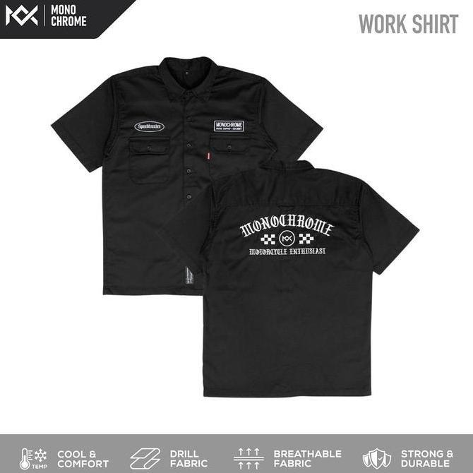 Kemeja Pria Workshirt Lengan Pendek Motor Enthusiast