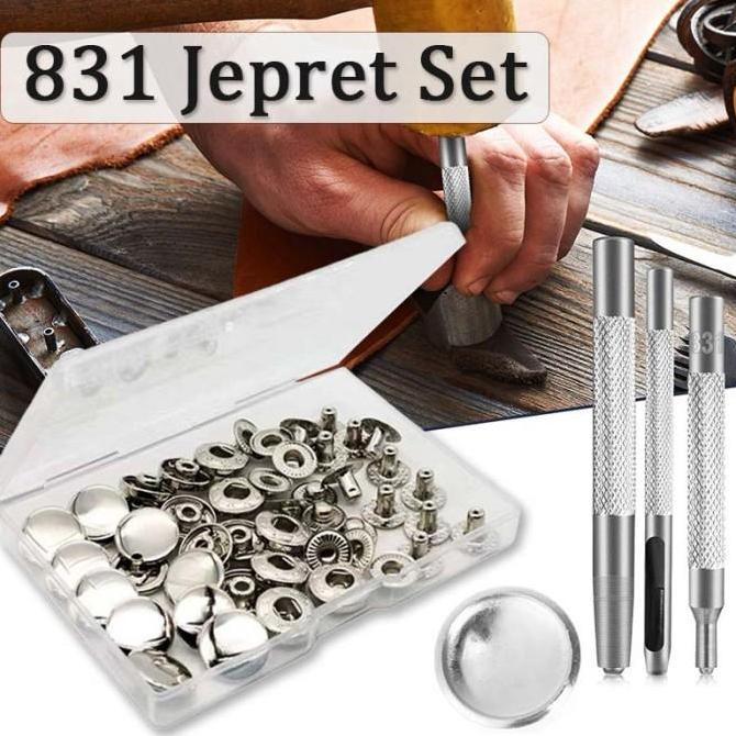 Lansungkirim- 52Pcs Kancing Jepret Besi 831 Kancing Jepret Cetet Kancing Jepret Anti Karat + 4Pcs Al