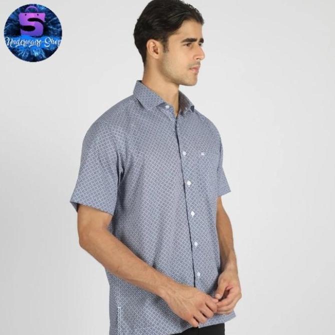 kemeja pria guy laroche dwayne blue .orinal 100%. lengan pendek
