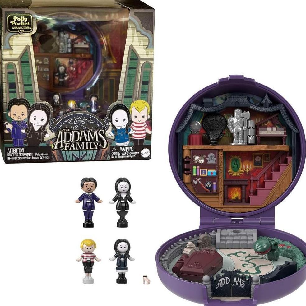 Polly Pocket Collector Playset, The Addams Family Compact with 4 Special Edition