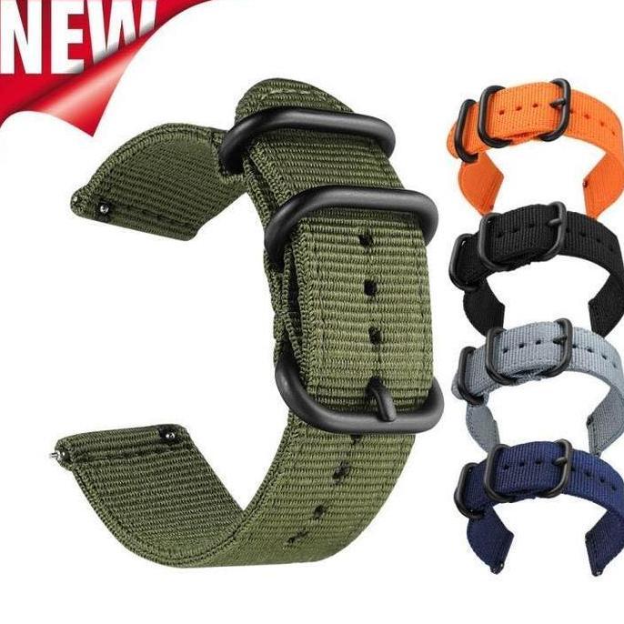 / Strap Tali Kanvas Jam 24Mm Universal Dan Smartwatch Terlengkap Dan Stok Asli
