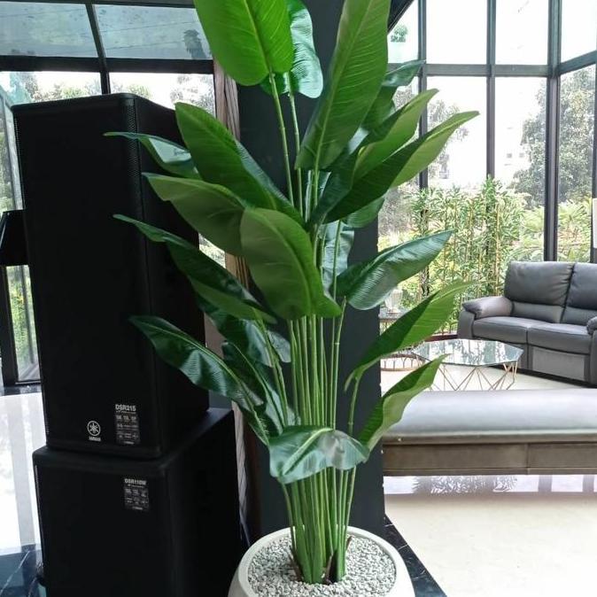 pohon monstera jumbo/bunga artificial/bunga plastik/bunga hias/Pohon PisangPlastik/Pohon Palem Plast