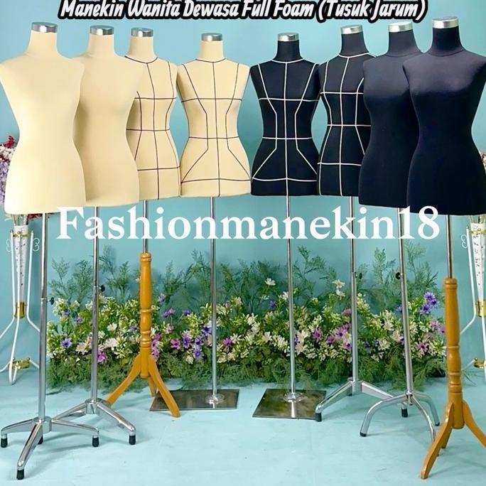 Lansungkirim- Manekin Wanita Dewasa Full Foam Tusuk Jarum + Patung Baju Wanita Tusuk Jarum + Patung 