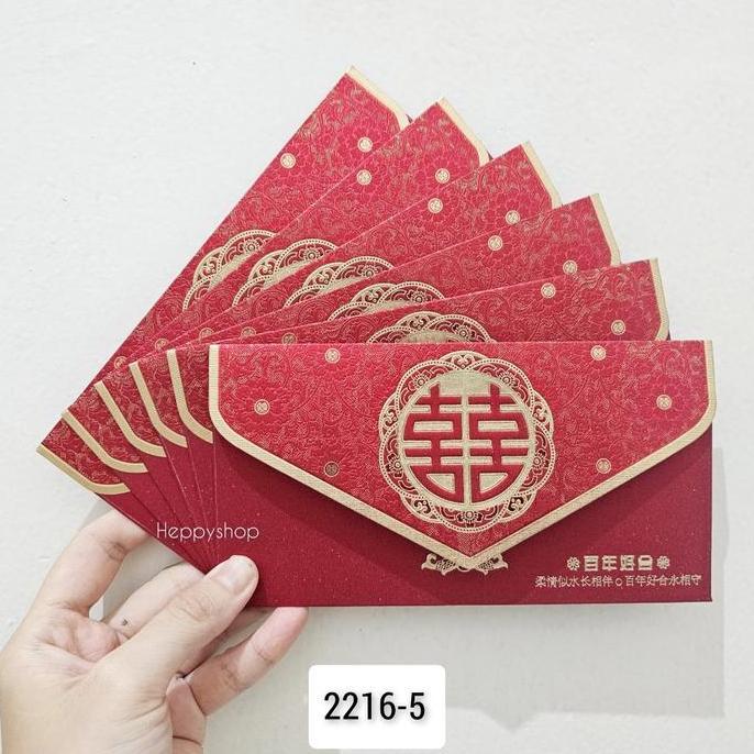 :>:>:>:>] Angpao Shuang Xi Panjang Maroon, Angpao Wedding