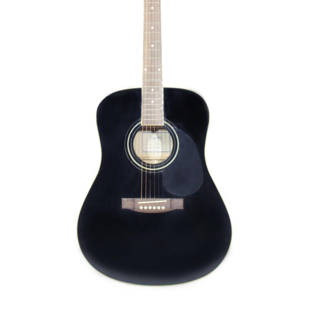 Gitar Akustik Merk Segovia Original Tipe D-07 GBK Jumbo Senar String Trusrod Warna Black / Hitam Bon