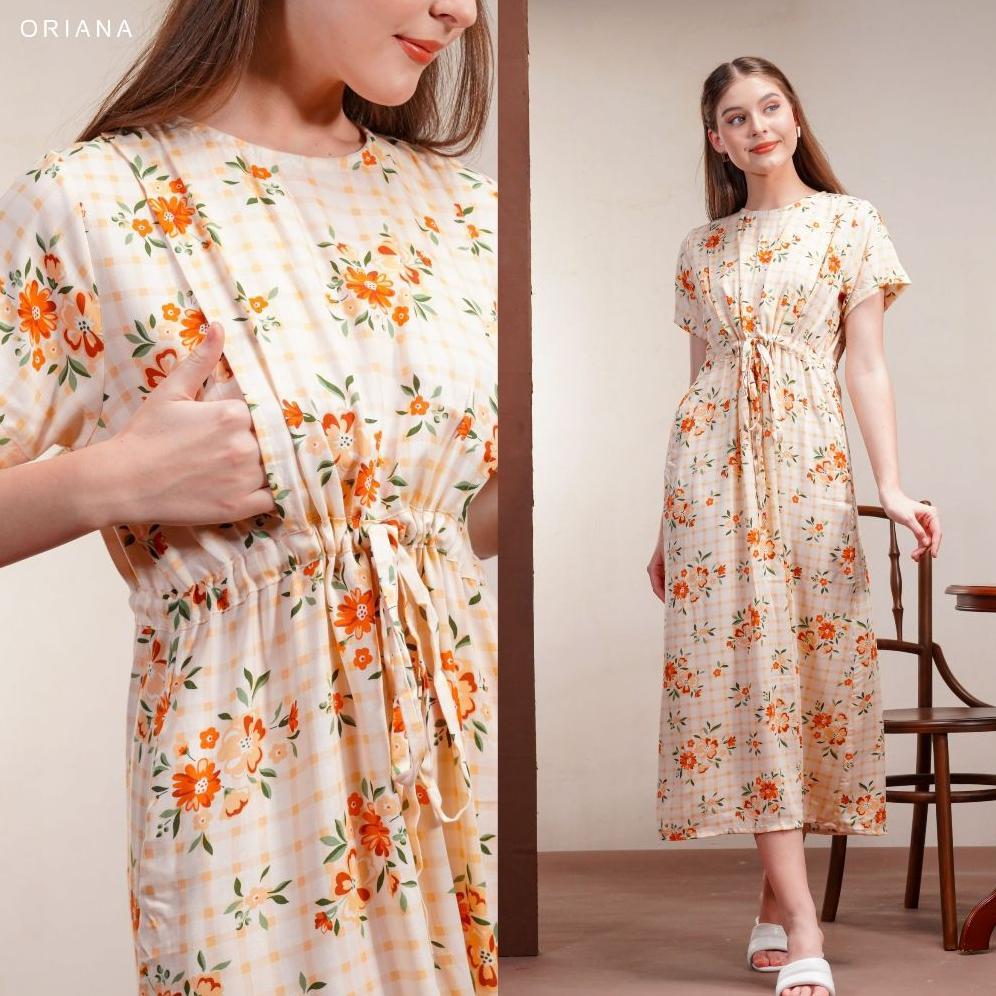 Oriana Homewear Daster Panjang Busui Astrid Collection I Daster Busui Sizing Termurah