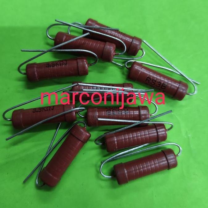 Resistor 3k3 ohm 3watt merah japan