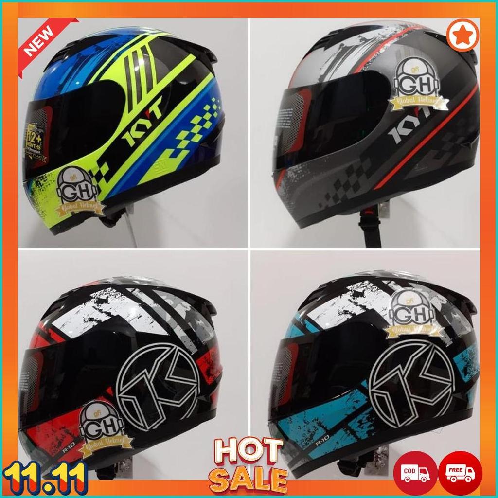 Helm Kyt R10 Series #3 & #4 All Variant R-10 Kyt R-10 Smoke Visor [H2]