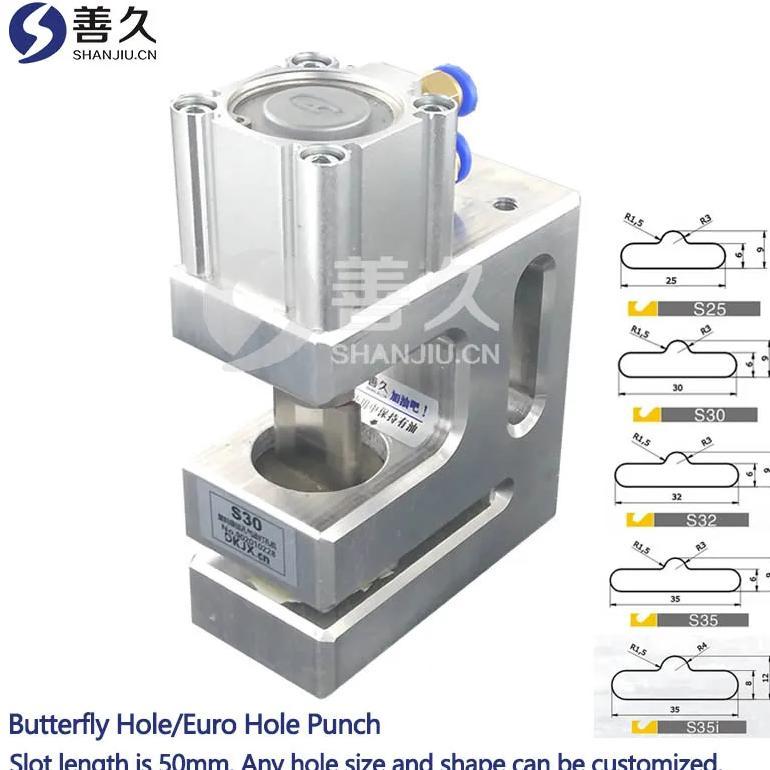 Euro Hole Punch Pneumatic Hole Punch Pneumatic for Plastic Bag Butterfly Hole Punch Machine