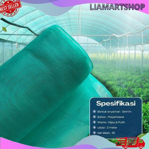 Insect Net Lebar 1 Meter - Jaring Penghalang Serangga Greenhouse - Jaring Kasa Insect Net Diskon