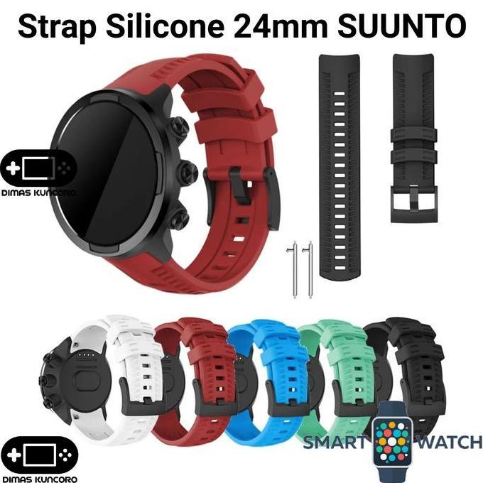 Strap Silicone 24Mm Suunto Silikon Ambit 3 Vertical Hr Tali Jam Diskon