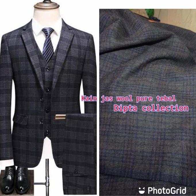 Kain Jas, Blazer, Celana pria/Kain wool pure tebal 100% wool