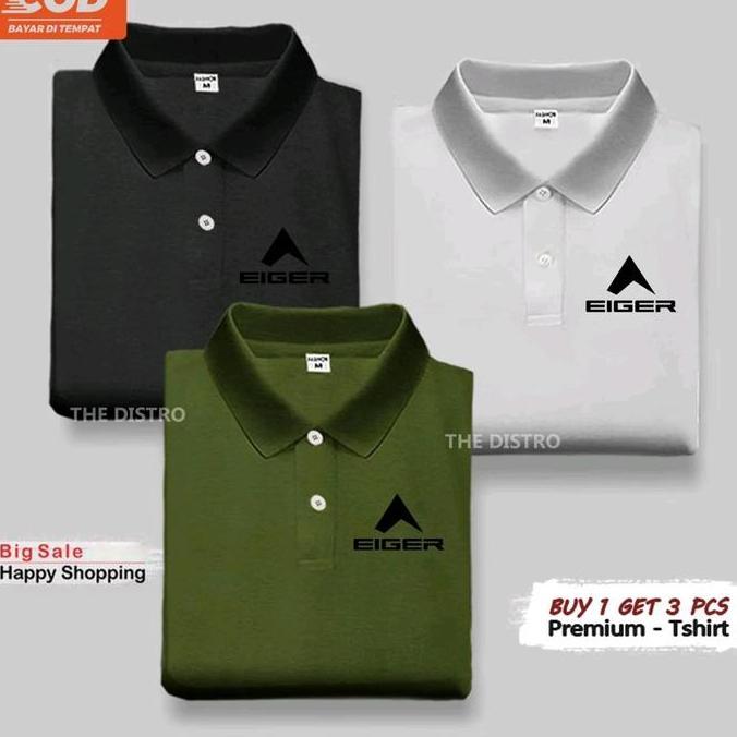 BEST SELLER PROMO BUNDLING 3 PCS POLO SHIRT EIGER KAOS HARIAN KAOS KERJA BAJU POLO KERAH PREMIUM UNI