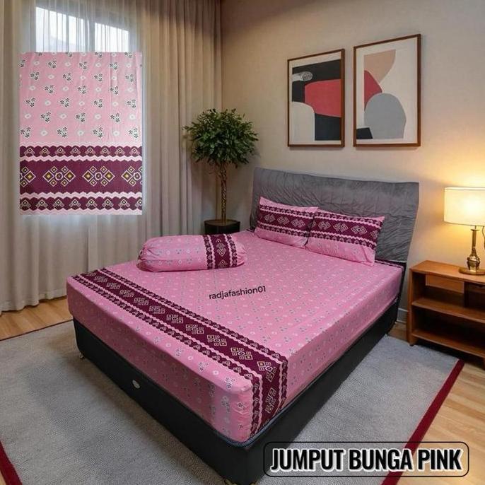Sleeprm- Sprei Batik Ukuran 180 T20 Karet Sudut Katun 180X200