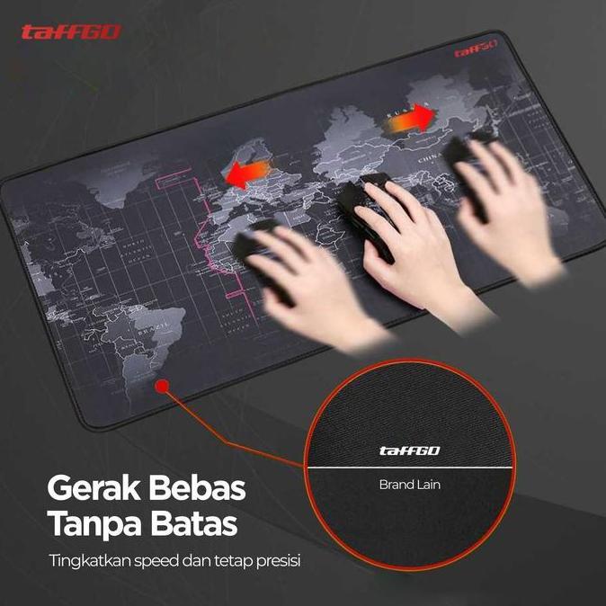 Xcinox- Gaming Mousepad Xl 80X40 80X30 60X30 30X25 Desk Mat Computer Besar Motif Peta Dunia Kain