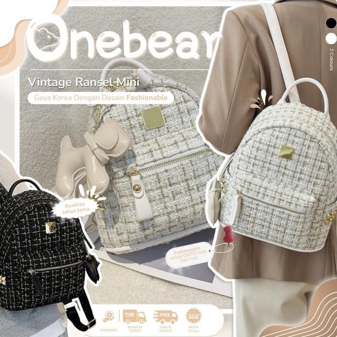 2satuseller  - onebear ransel mini tas korea ransel tas ransel mini wanita fashion cewek ransel terb