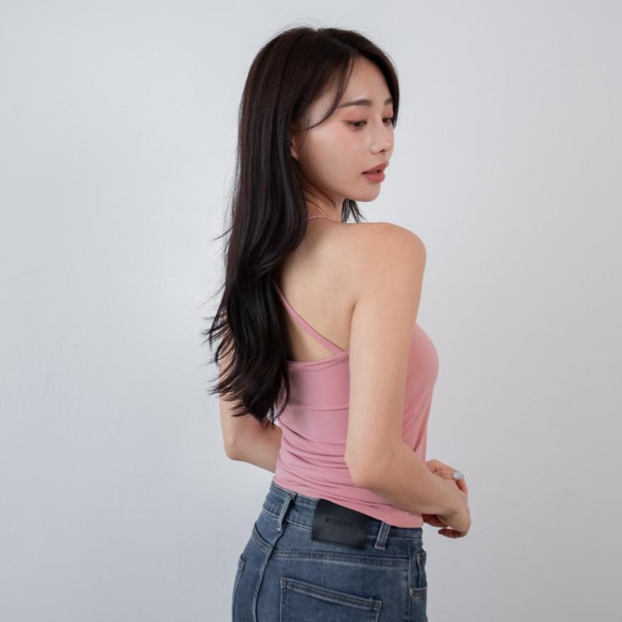 Grosir Nzinga Jinju Tanktop Strap Wanita Polos -  Top Slim Fit | Ukuran S - Xxl