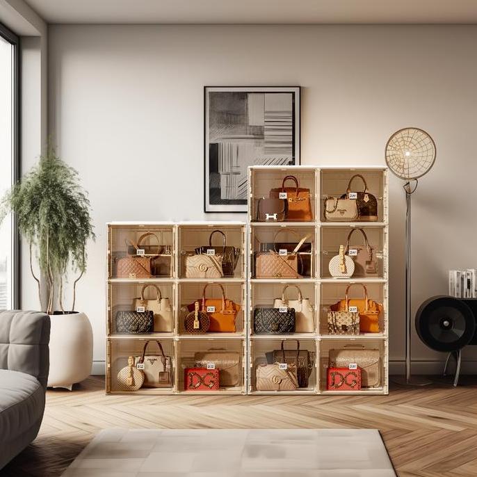 ANTBOX Lemari Tas / Rak Tas / Rak Helm / Kabinet 4 - 10 Box Minimalis