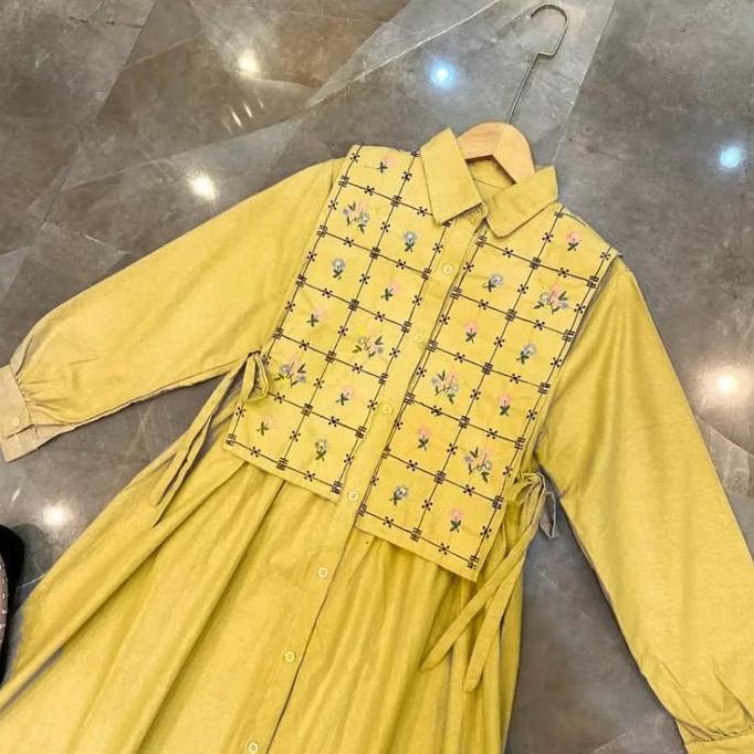 BEST SELLER VIORA - DRES MOTIF BORDIR MODEL KEKINIAN DESAIN MEWAH TERBARU LEBARAN 2025 SET GAMIS ROM