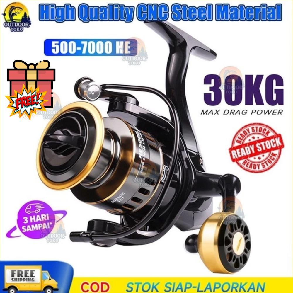 Reel pancing Gulungan pancing logam penuh reel 500-7000 10Kg Reel Pancing Murah Kuat Power Handle Re