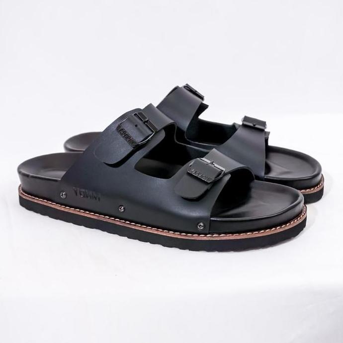 BEST SELLER WAJENDRA X MNDY - YUNO BOLD - SANDAL SELOP SLIDE HITAM PRIA KASUAL / ELEGAN / DURABLE SE