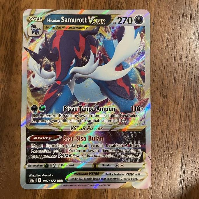 Ready Pokemon tcg s12a 087/172 hisuian samurott vstar rrr
