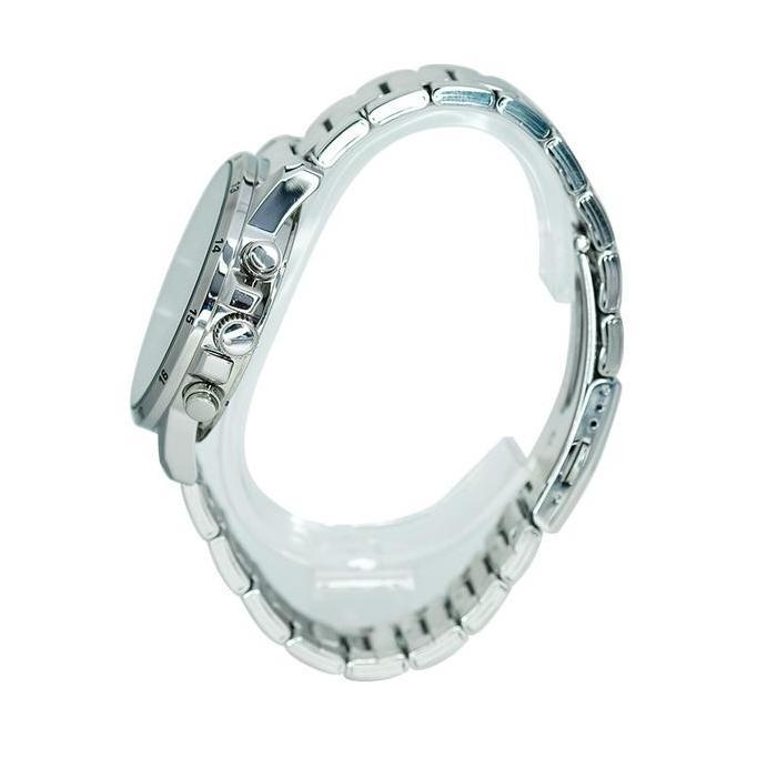 Jam Tangan Pria Alba AT3E81X1 Automatic Orinal Chronograph - Stainless Steel - Silver Blue