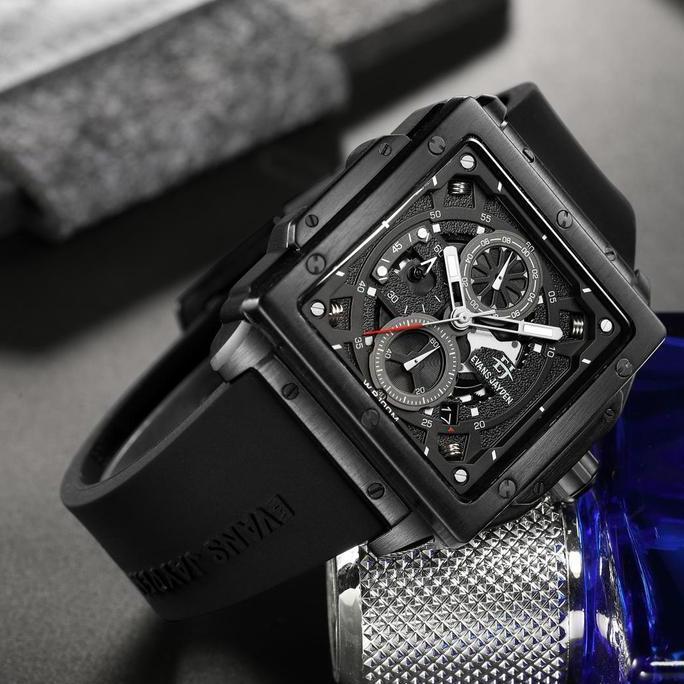JAM TANGAN PRIA EVANS JAYDEN ORINAL RUBBER 9582