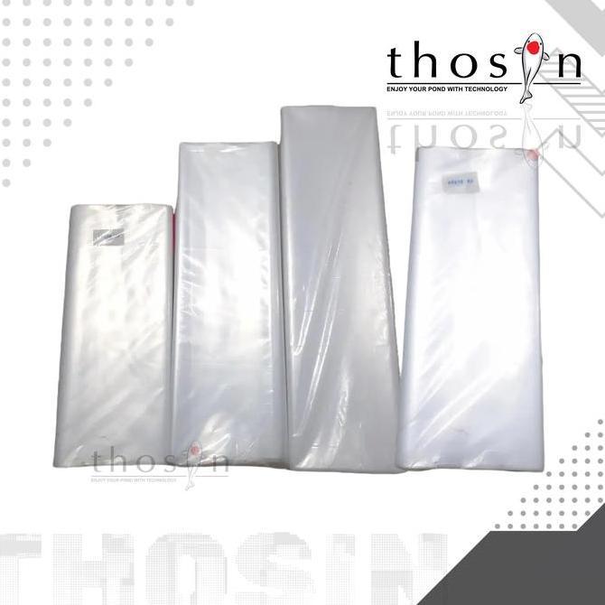 Plastik PE packing bungkus ikan koi tebal 70-90 mikron all size