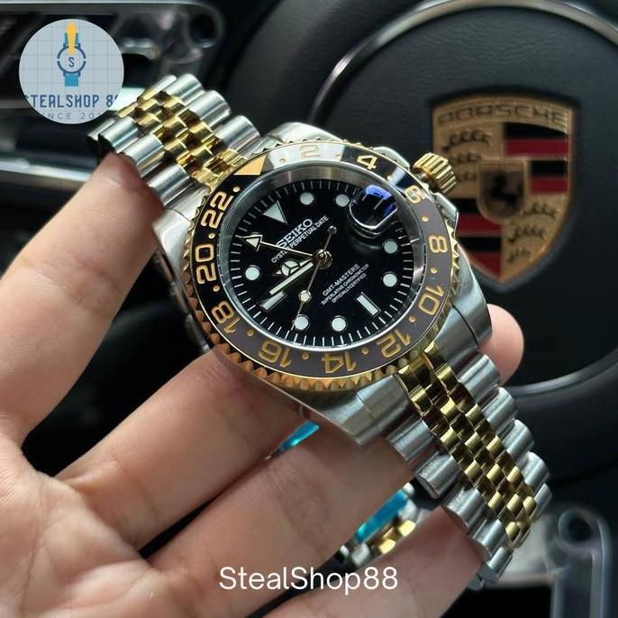 Seiko Guinness Two Tone NH34 GMT Master ii