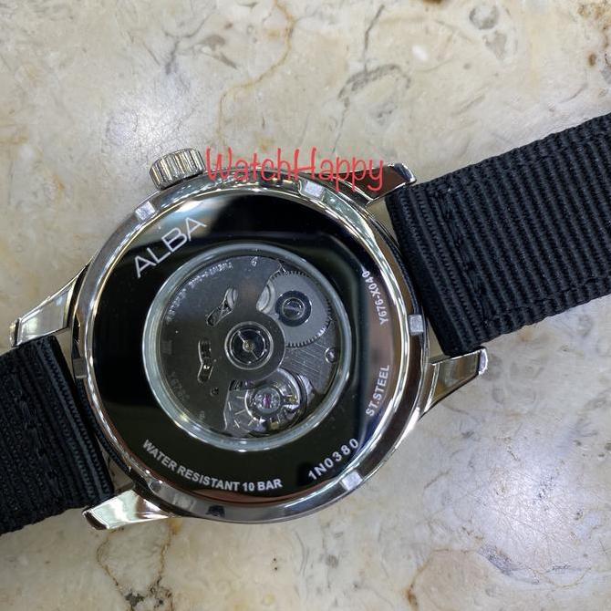WatchHappy Alba AL4273X1 Automatic Black Nylon Strap AL4273 ORINAL