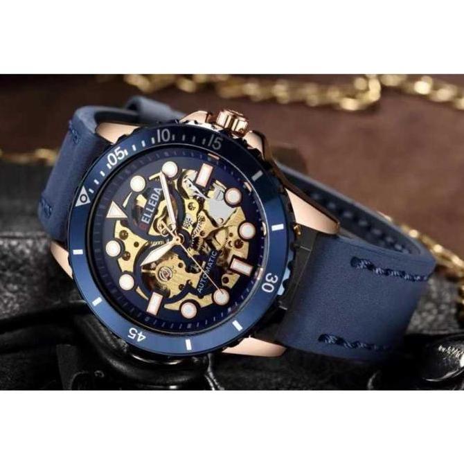 PROMO  BELLEDA 9352 Kulit Jam Tangan Pria Mesin Otomatis Anti Air Bergaransi Resmi Watches