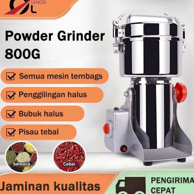 800G Mesin Penepung Listrik Powder Grinder Serbaguna Miller Mesin Penepung Bumbu Rempah Tepung