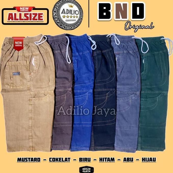 CELANA PENDEK 7/8 PRIA DEWASA JEANS TEBAL