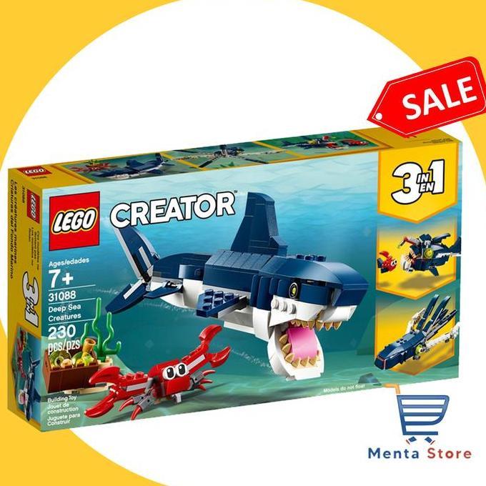 LEGO Creator 31088 Deep Sea Creatures Sea Life Adventures Set Ikan Hiu