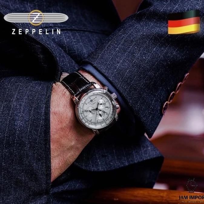 Jam Tangan Pria Zeppelin Watch Top Wateroof Leather Business Casual