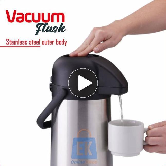 Termos Air Panas Stainless Kimitsu Kvf190 Termos Tekan Termos Pencet Termos Tekan 2 Liter Termos Pen