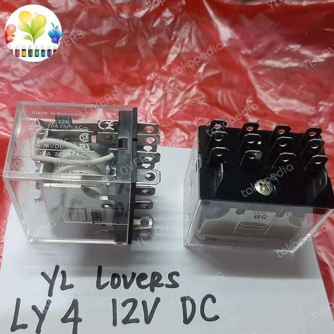 Miliki Relay Ly4/12V Dc / Rilay 12 V 14 Kaki / Relay 12V / Relay 14 Pin/Relay
